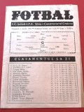 Program meci fotbal FC &quot;SOIMII&quot; IPA SIBIU - CONSTRUCTORUL CRAIOVA (04.03.1984)