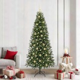VidaXL Brad de Crăciun artificial cu 300 LED Verde 210 cm PE și PVC 3397371