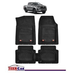 Covorase Auto TeamCar&reg; Tip Tavita Compatibile Toyota Hilux VIII (2015+) Negru Material Rezistent