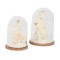 Set 2 Cupole din plastic cu baza lemn cu accesorii-Tip Model 3