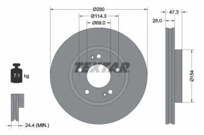 TEXTAR 92133905 PRO+ Disc frana foto