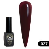 Oja Semipermanenta Global Fashion Black Elite 027, 8ml, Violet Inchis - Rezistenta 4 Saptamani, Uscare Rapida