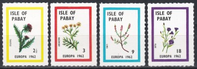 Pabay 1962 - Flori - Europa, MNH foto