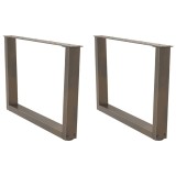 Cumpara ieftin Picioare pentru măsuță de cafea &icirc;n formă de V, 2 buc., oțel natural, 70x(42-43,3) cm