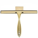 Racleta pentru baie din inox cu suport adeziv, lama 25 cm, finisaj lucios auriu Household NewTrend