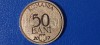 ROMANIA-Moneda Comemorativa 50 bani 2017 UNC din fisic -10 ani de la Aderarea la Uniunea Europeana