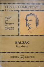 MOS GORIOT, TEXTE COMENTATE-HONORE DE BALZAC-339713