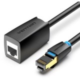 Cablu prelungitor SFTP Vention, RJ-45 (M) la RJ-45 (T), 8m, 40 Gbps, ecranat, 26AWG, cupru, negru, &quot;IKHBK&quot; (timbru verde 0.18 lei) - 6922794744981