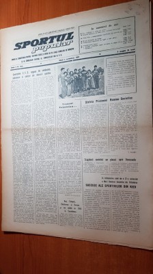 sportul popular 2 noiembrie 1954-CCA-progrsul oradea,concursul motociclist foto