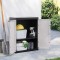 vidaXL Dulap depozitare de exterior, gri și negru, 65x37x85 cm, PP 364199