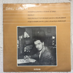 dinu lipatti sonatina pentru vioara si pian lieduri dansuri romanesti disc vinyl