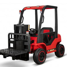 Motostivuitor electric pentru copii, Kinderauto Forklift, 90W, 12V, echipat STANDARD, rosu