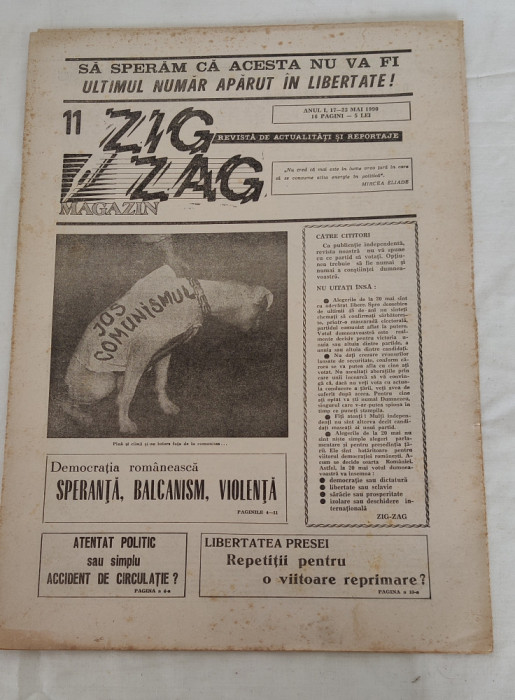 ZIG ZAG Magazin (17-23 mai 1990) Anul 1, nr. 11