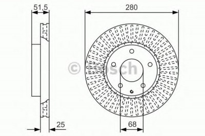 Disc frana MAZDA 3 (BM) (2013 - 2016) BOSCH 0 986 479 C36 foto