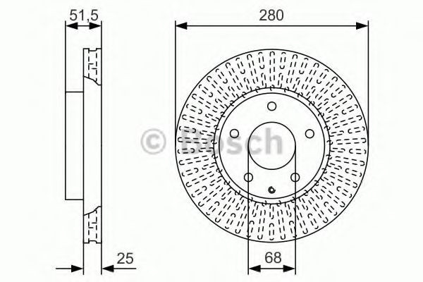 Disc frana MAZDA 3 (BM) (2013 - 2016) BOSCH 0 986 479 C36