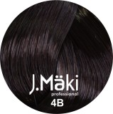 J.Maki Professional - Vopsea de par permanenta 4B Saten ciocolatiu mediu, 60 ml