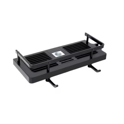 Raft pentru sina de dus, 26.8 x 11.5 cm, plastic, negru foto