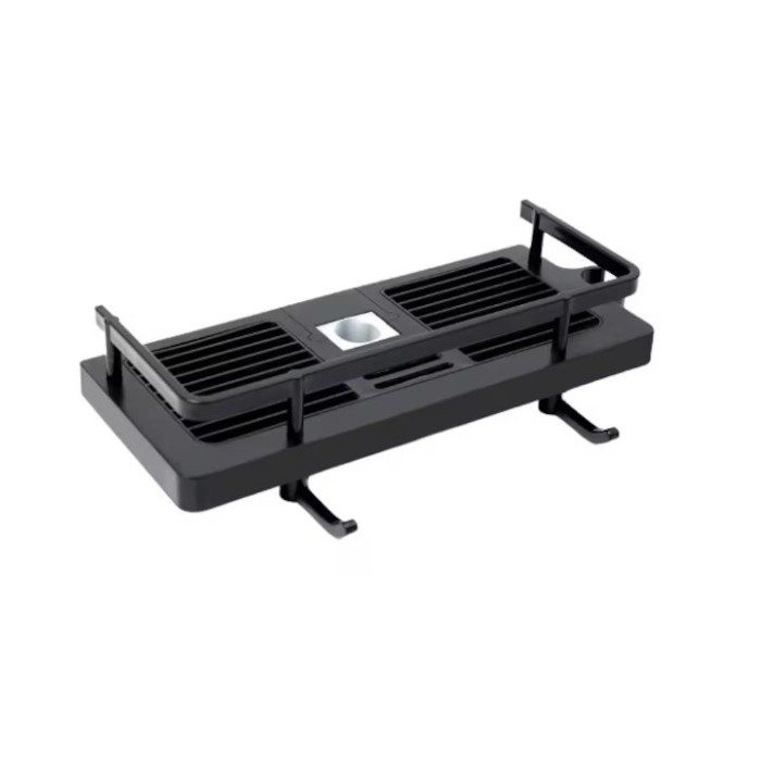 Raft pentru sina de dus, 26.8 x 11.5 cm, plastic, negru