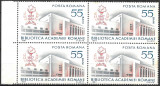 Cumpara ieftin ROM&Acirc;NIA 1967 - LP 656 - CENTENARUL BIBLIOTECII ACADEMIEI - SERIE MNH BLOC X4, Nestampilat