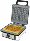 Aparat pentru preparat vafe gofre Cecotec Fun Gofrestone Double, 1200W, Termostat ajustabil, Invelis antiaderent