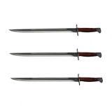 Cumpara ieftin Set 3 Macete Vanatoare AK-47, Otel Inoxidabil 440C, 61cm, Teaca Curea, Durabile