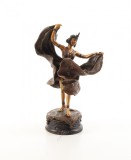 Dansatoare - statueta din bronz pictat pe soclu din marmura WB-21