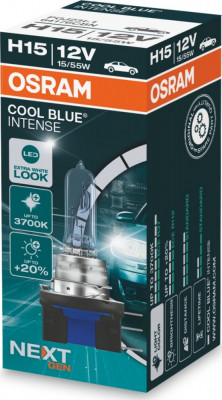 Bec Osram H15 12V 55/15W PGJ23T-1 Cool Blue Intense NextGen Extra White Look +20% 3700K 64176CBN foto