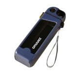 Sticla de apa pentru sport, flippy, 350 ml, cu pai si capac, 23x7x4.4 cm, buton de blocare, din pc, albastru