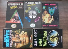 lot 24 carti horror fantasy Dean Koontz Miezul noptii Lovecraft monsturl din prag Alien 4 vladimir colin Babel strazi intunecate proza fantastica