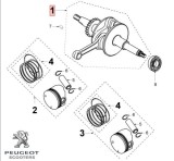 Cumpara ieftin Ambielaj original Peugeot Elyseo - Elystar - Jet Force 4T LC 125-150cc
