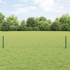 St&amp;acirc;lpi pentru Gard vidaXL 11 buc U-Channel Verde 40 cm Oțel foto