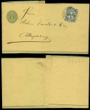 Switzerland 1899 Uprated stationery Wrapper Bassersdorf to Magdeburg D.532