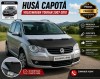 Husa capota piele ecologica neagra Volkswagen Touran 2007-2010 protectie capota auto
