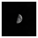 Tablou Canvas, "Luna pe cerul &icirc;ntunecat al nopții", Halbă, Luminată, Cer, Noapte, Strălucire, Mister, Astronomic, Satelit, &Icirc;ntuneric, Spațiu, 39 x 26