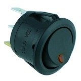 Intrerupator CR 20.2mm 20A 14Vdc negru LED galben
