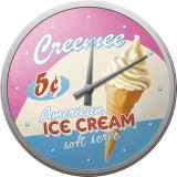 Ceas de perete - Ice Cream - &Oslash;31 cm, Nostalgic Art Merchandising