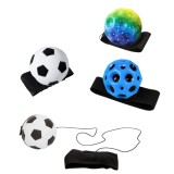 Cumpara ieftin Pachet 4 mingi cu revenire automata pentru coordonare si reflexe, 2 model fotbal alb-negru, 1 Space Moon Ball albastra si 1 verde multicolor