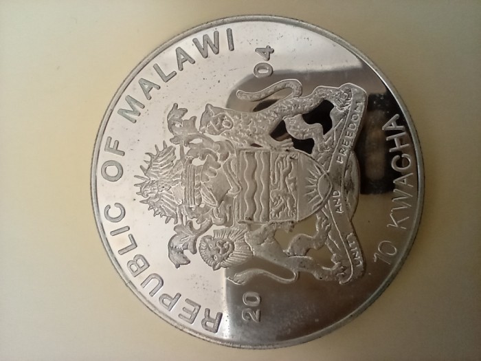 SV * Malawi 10 KWACHA 2004 * ARGINTATA * FAUNA * ZEBRA AUNC+