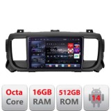 Navigatie Citroen Jumpy Toyota Proace Peugeot Traveller 2017-2022 Edotec Kit-jumpy16 8 core QLED 2K 16+512 360 Android Waze USB Navigatie Internet You