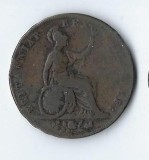 Moneda half penny 1827 - Marea Britanie