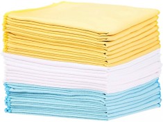 Set de 24 lavete profesionale, 30.5 x 30.5 cm, universale, super-absorbante, uscare rapida, calitate superioara, reutilizabila, 3 culori foto