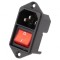 Conector Alimentare AC Soclu Tată 10A 250V IEC 60320 KEB2