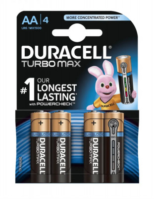 Baterii Alcaline AA LR6 1.5V DuraCell Optimum Cutie 4 foto