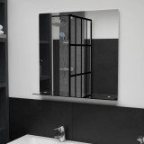 vidaXL Oglindă de perete cu raft, 60 x 60 cm, sticlă securizată 249439