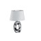 Veioza/Lampa de masa TABA, alb/argintiu , dulie E14 -TRIO