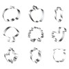 Set 9 forme pentru prajituri sub forma de animale si fructe, otel inoxidabil, argintiu