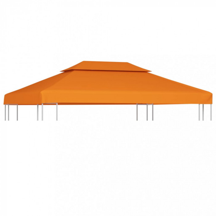 Copertină rezervă acoperiș pavilion portocaliu 3x4 m 310 g/m&sup2;