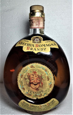 RARITATE vecchia romagna, VESSOPE&amp;#039;, L.1 gr 42.distilled ANII 1950/60 foto