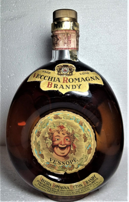 RARITATE vecchia romagna, VESSOPE&#039;, L.1 gr 42.distilled ANII 1950/60