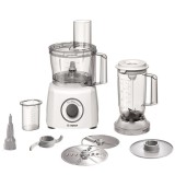 Robot de bucatarie MCM3200W, 800 W, 2 viteze + functie Moment, blender, bol, alb/gri, Bosch